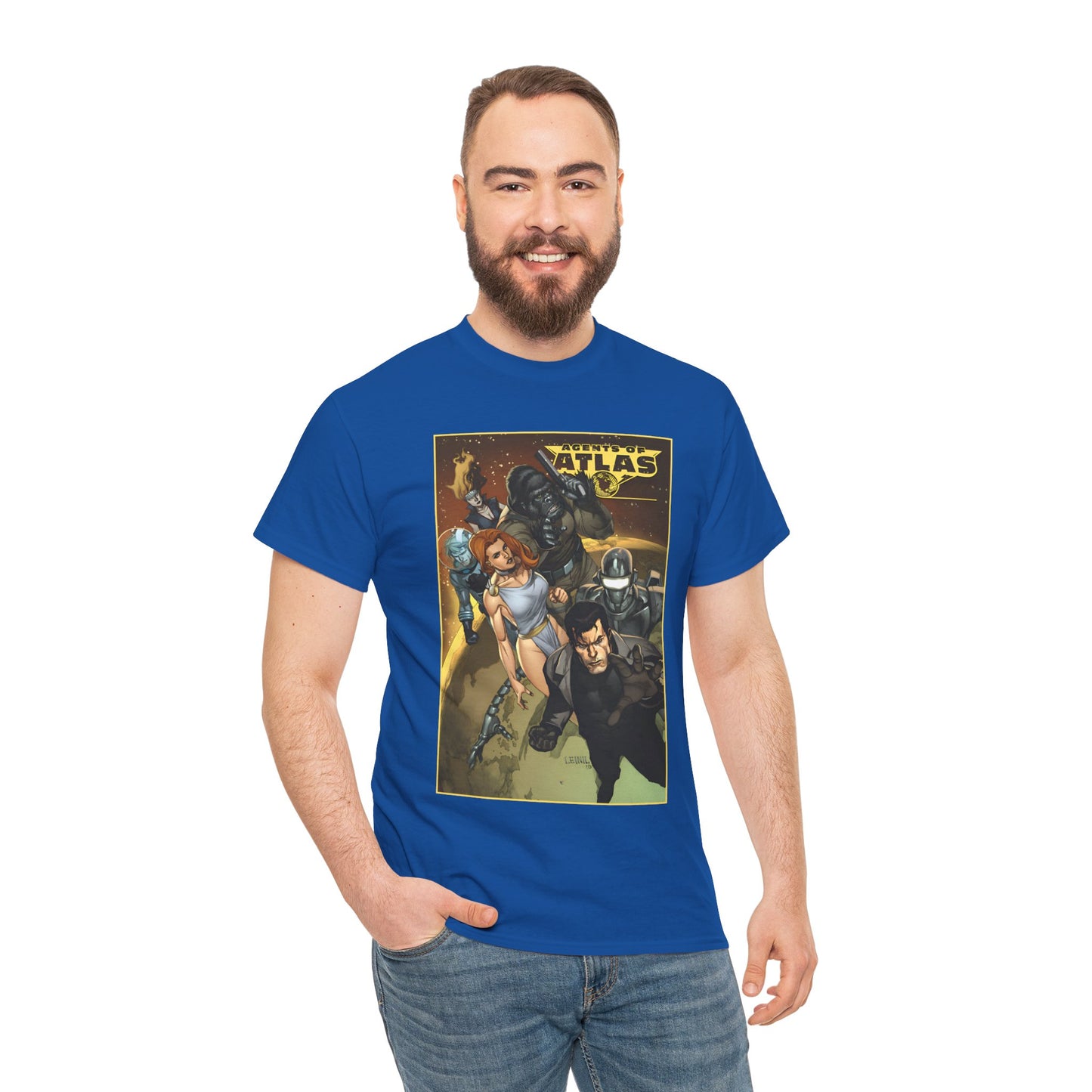 Agents of Atlas T-Shirt - FBI Agent Jimmy Woo, Marvel Boy, Venus, the Human Robot and Gorilla Man - Marvel Comics