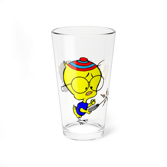 Egghead Jr Pint Glass, 16oz - Looney Tunes Character - Foghorn Leghorn Sidekick - WB Cartoon Art