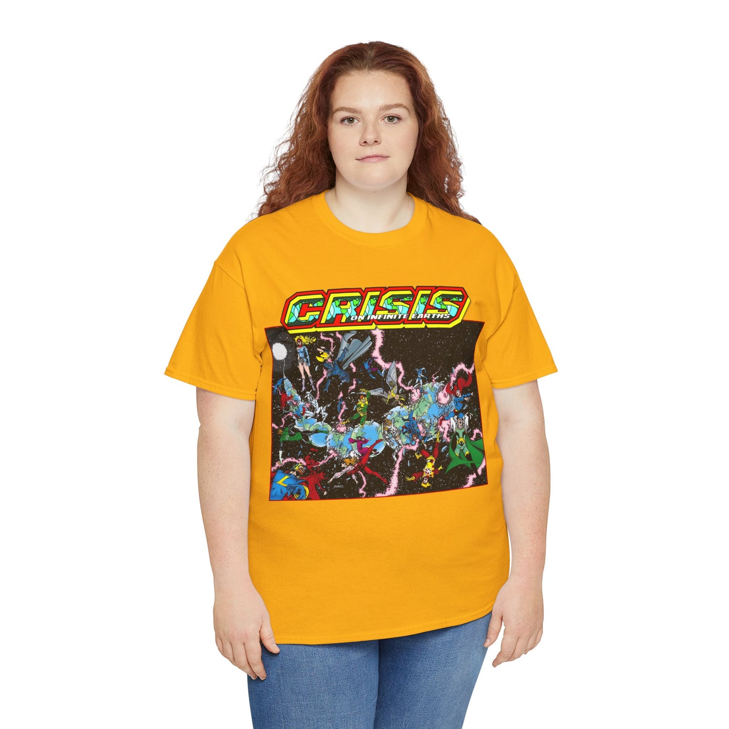 Crisis on Infinite Earths T-Shirt - George Perez Art - #1 Cover, First Issue - Harbinger, Pariah, Obsidian, Firestorm - DC Comics