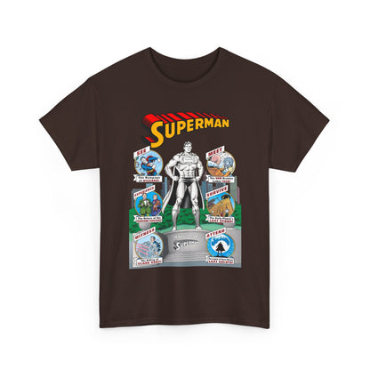 Superman T-Shirt - Curt Swan Art - Whatever Happened to the Man of Tomorrow? - Brainiac, Lex Luthor, Bizarro, Toyman, Daily Planet - Alan Moore Story - DC Comics