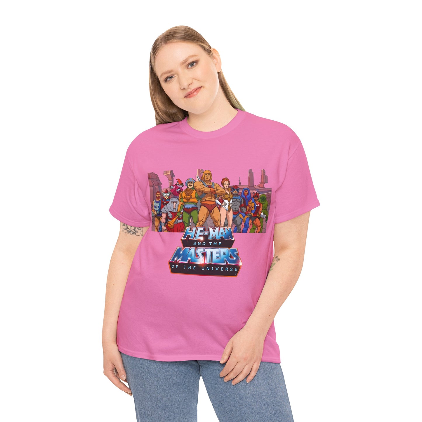 Masters of the Universe T-Shirt - He-Man, Man-At-Arms, Teela, Orko, Fisto, Moss Man, Ram Man - 1980s Filmation Art