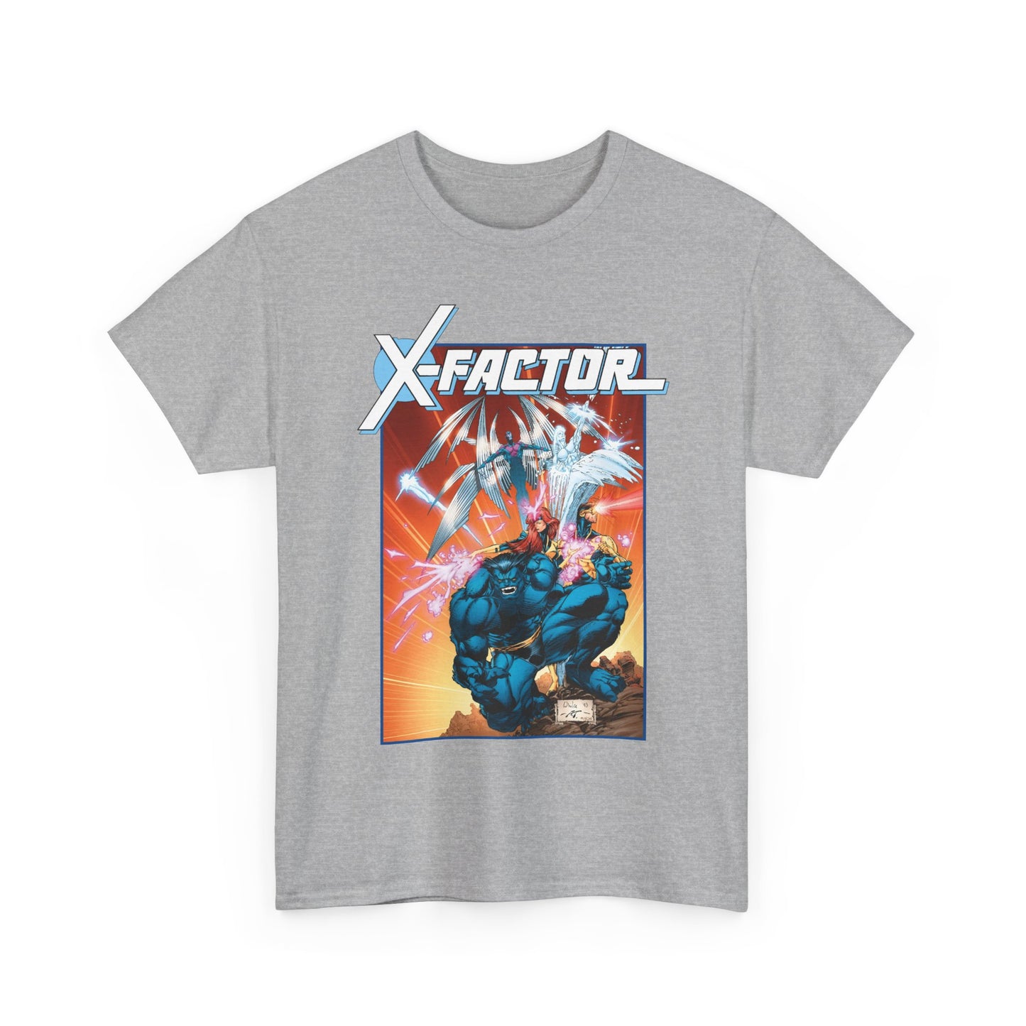 X-Factor T-Shirt - Whilce Portacio Art - Cyclops, Jean Grey, Iceman, Arcangel, Beast - X-Men Founding Members - Marvel Comics