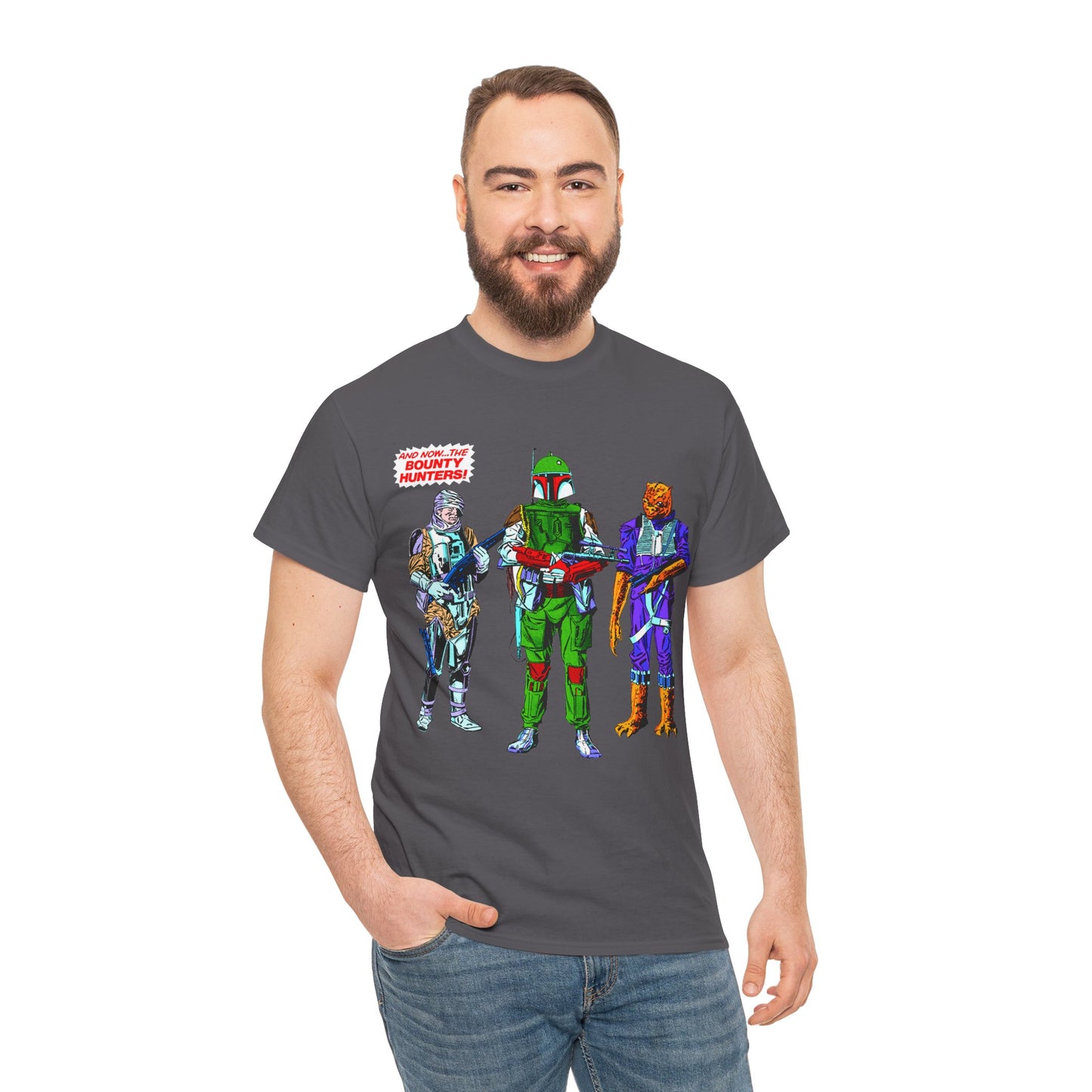 Boba Fett, Bossk, Dengar T-Shirt - Star Wars Bounty Hunters from Empire Strikes Back - Marvel Comics 1980s Art - Alternate Colors