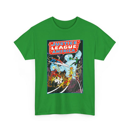 Justice League T-Shirt - George Perez Art - Tornado Tyrant - Superman, Firestorm, Flash, Wonder Woman, Green Lantern - DC Comics