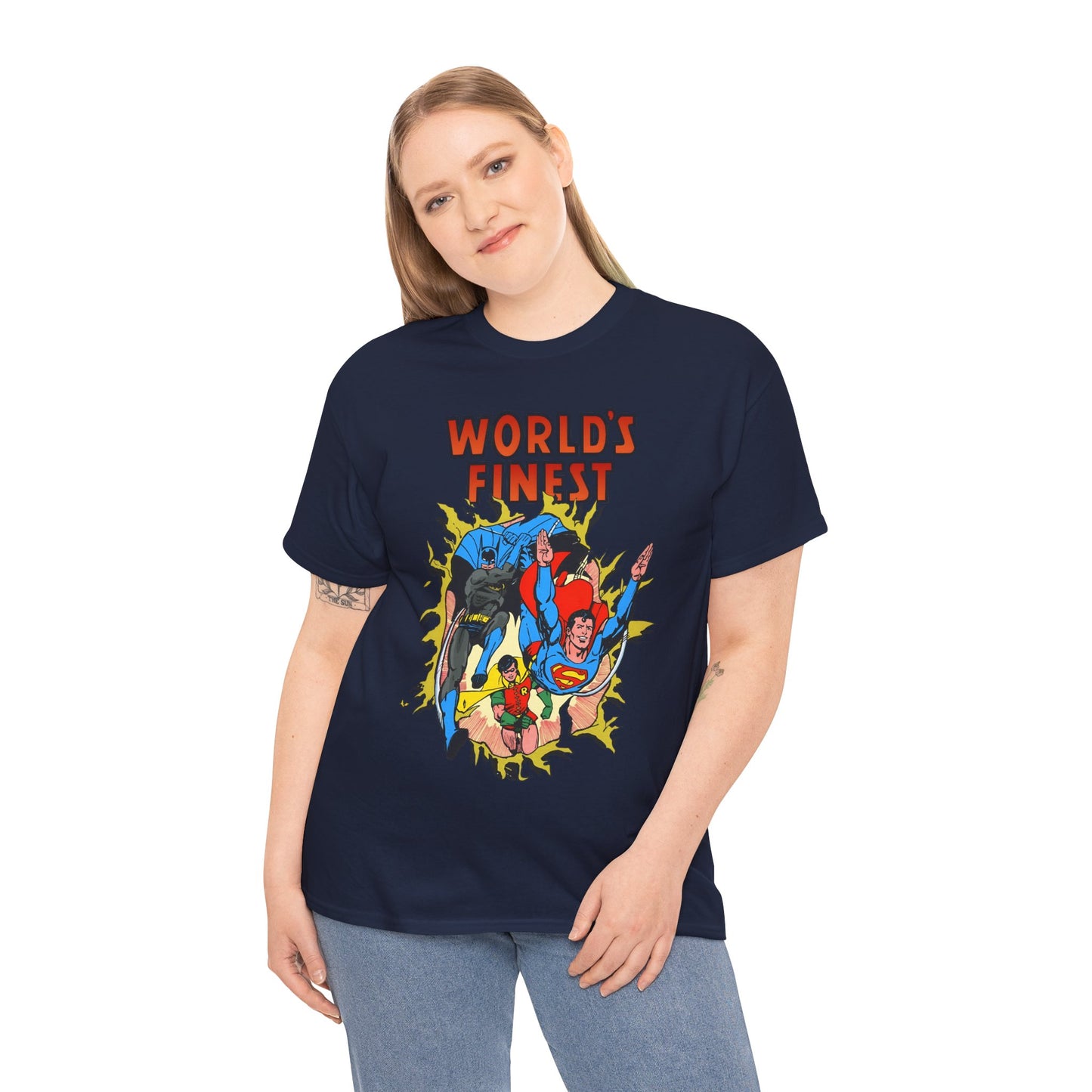 World's Finest T-Shirt - George Perez Art - Superman, Batman, Robin - DC Comics