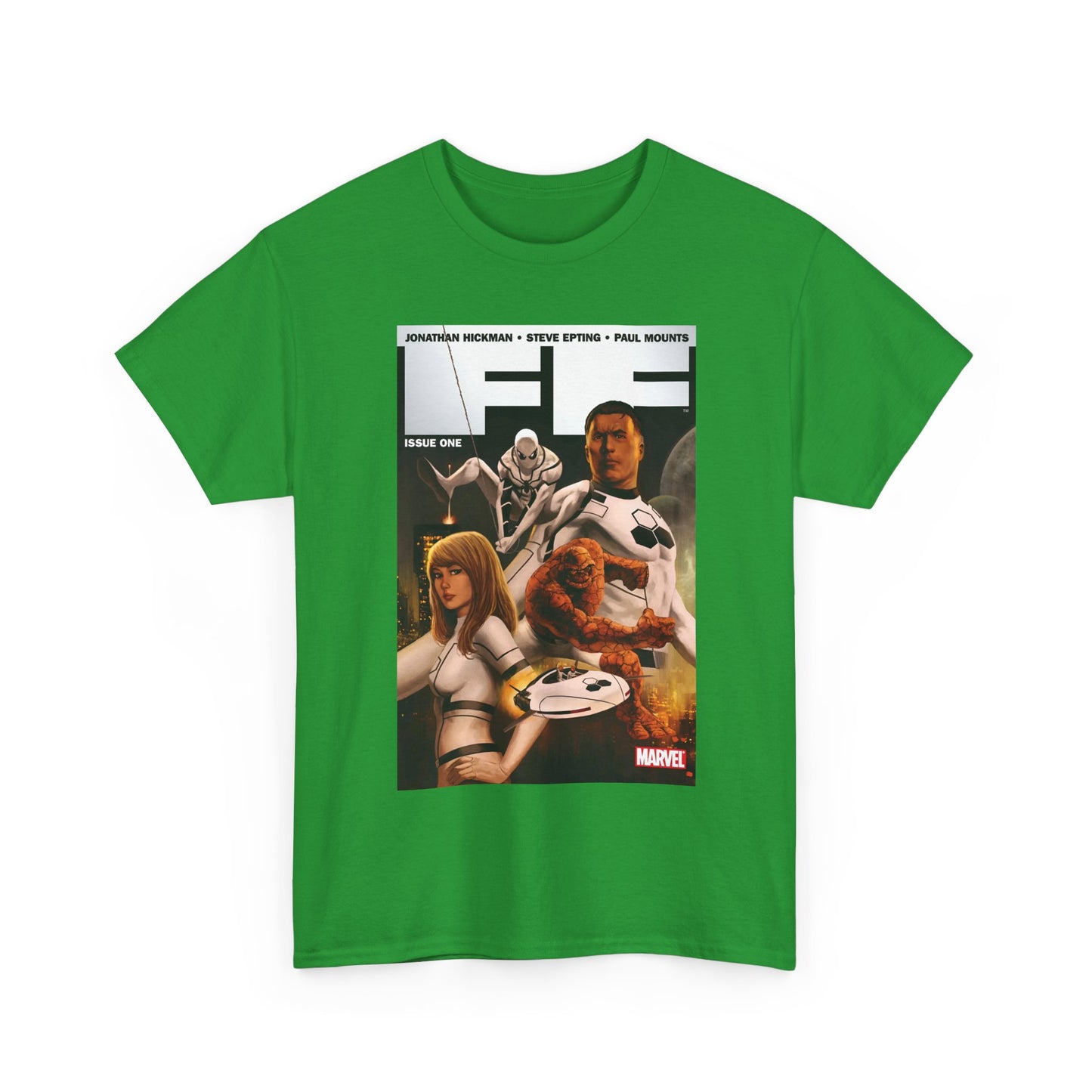 FF #1 T-Shirt - Steve Epting Art - Fantastic Four/Future Foundation - Spider-Man, Mr. Fantastic, Invisible Woman, The Thing - Marvel Comics
