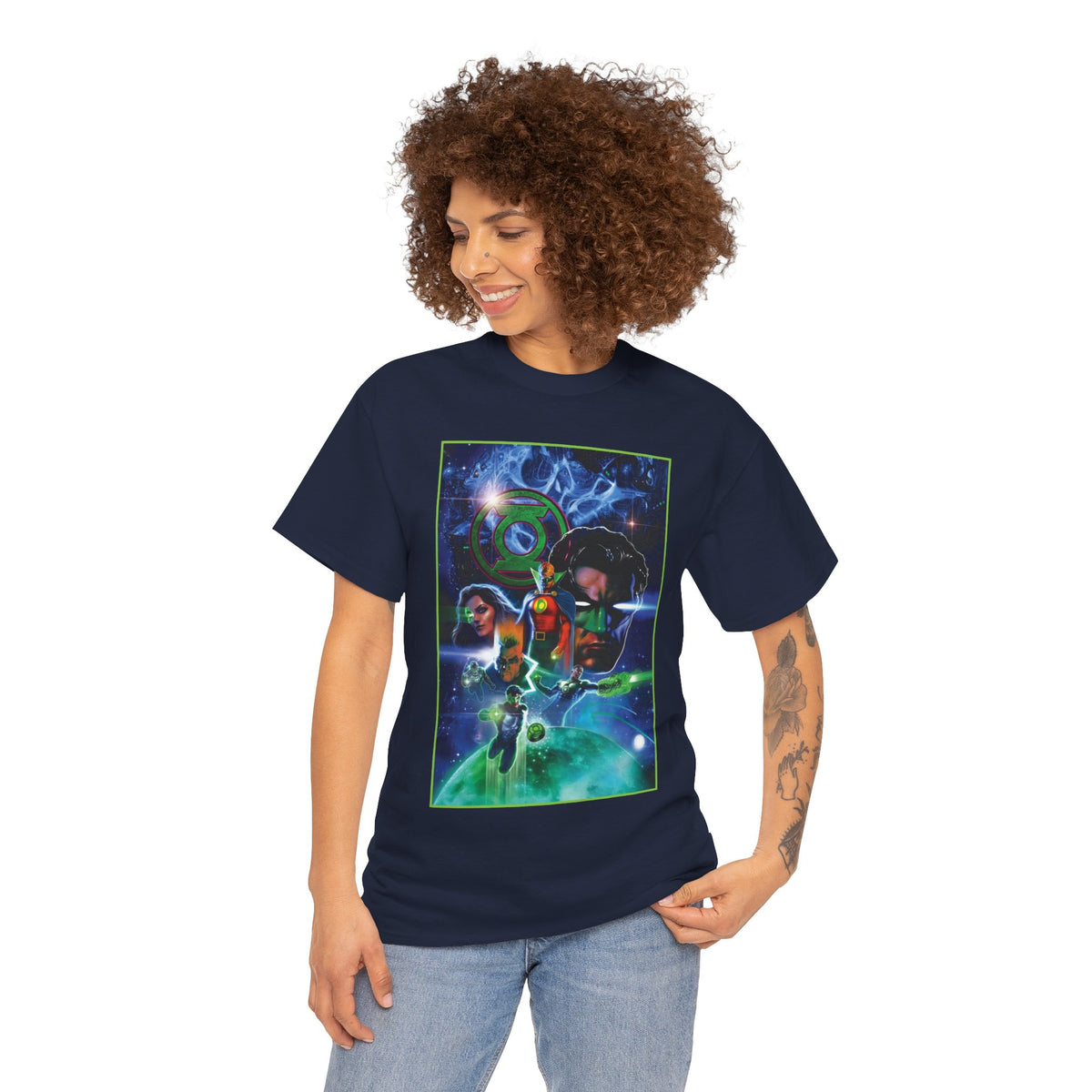 Green Lantern T-Shirt - Liam Sharp Art - Alan Scott, Hal Jordan, Kyle Rayner - DC Comics