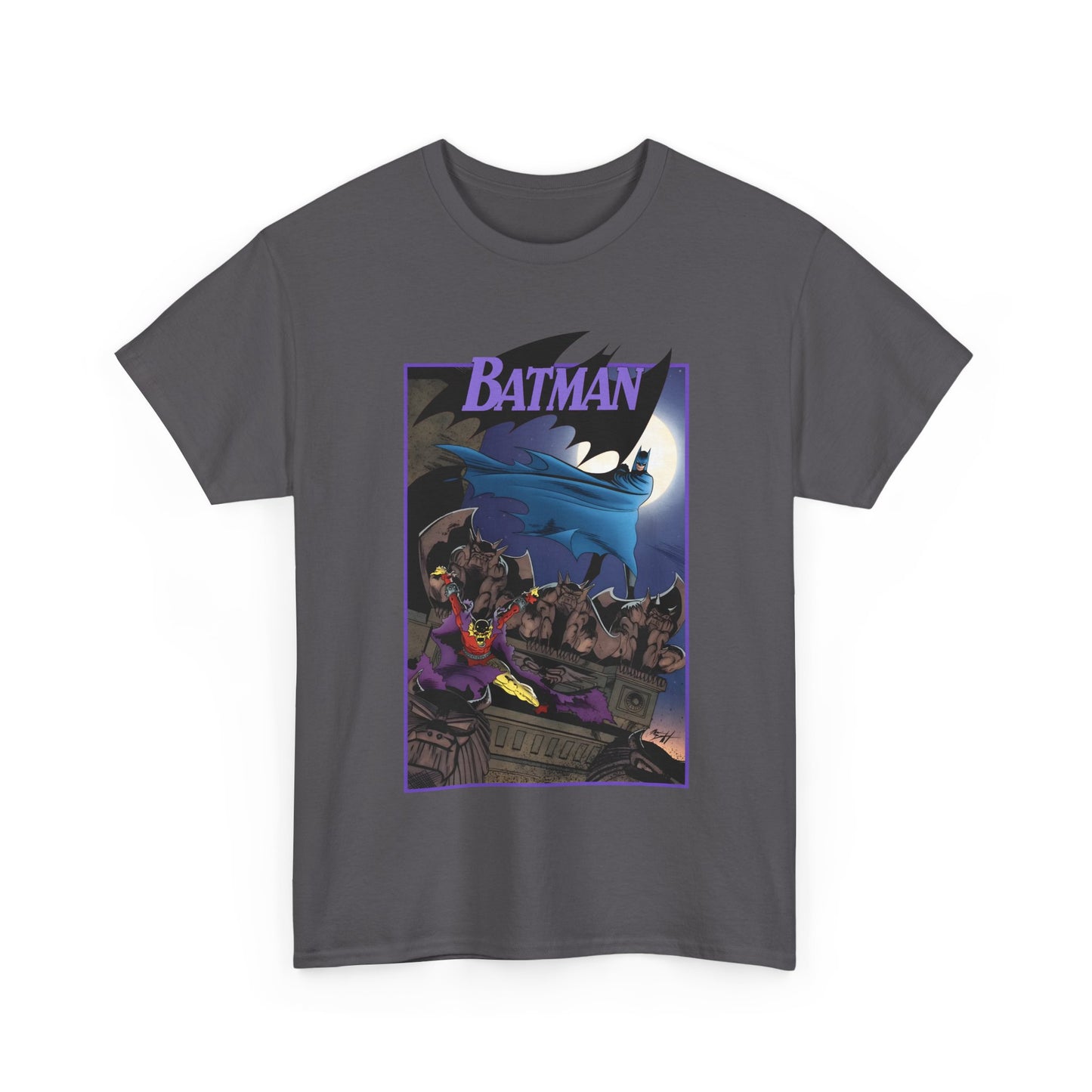 Batman T-Shirt - Norm Breyfogle Art - Etrigan, the Demon - Gotham City and Gargoyles - DC Comics
