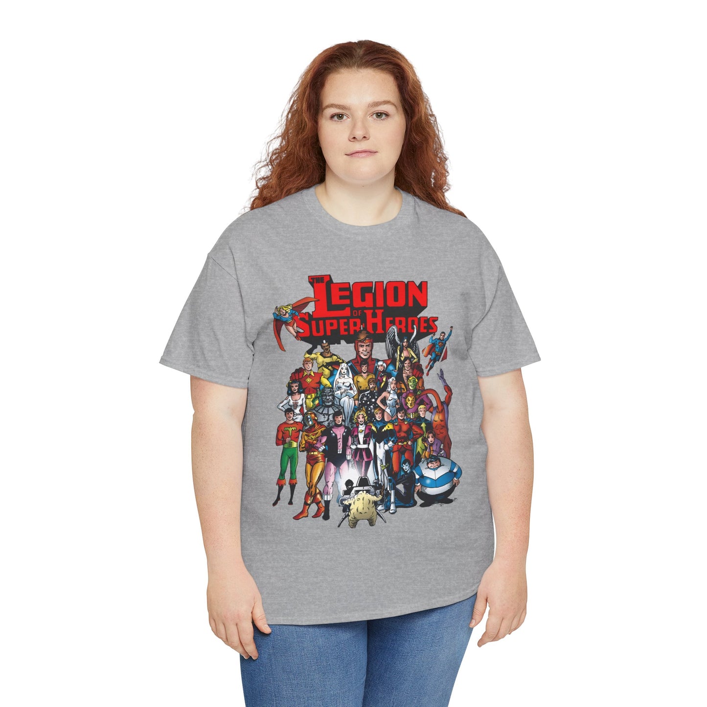 Legion of Super-Heroes T-Shirt - #300 Cover Art - Cosmic Boy, Saturn Girl, Superboy, Wildfire, Mon-El, Dream Girl, Brainiac 5, Supergirl - DC Comics