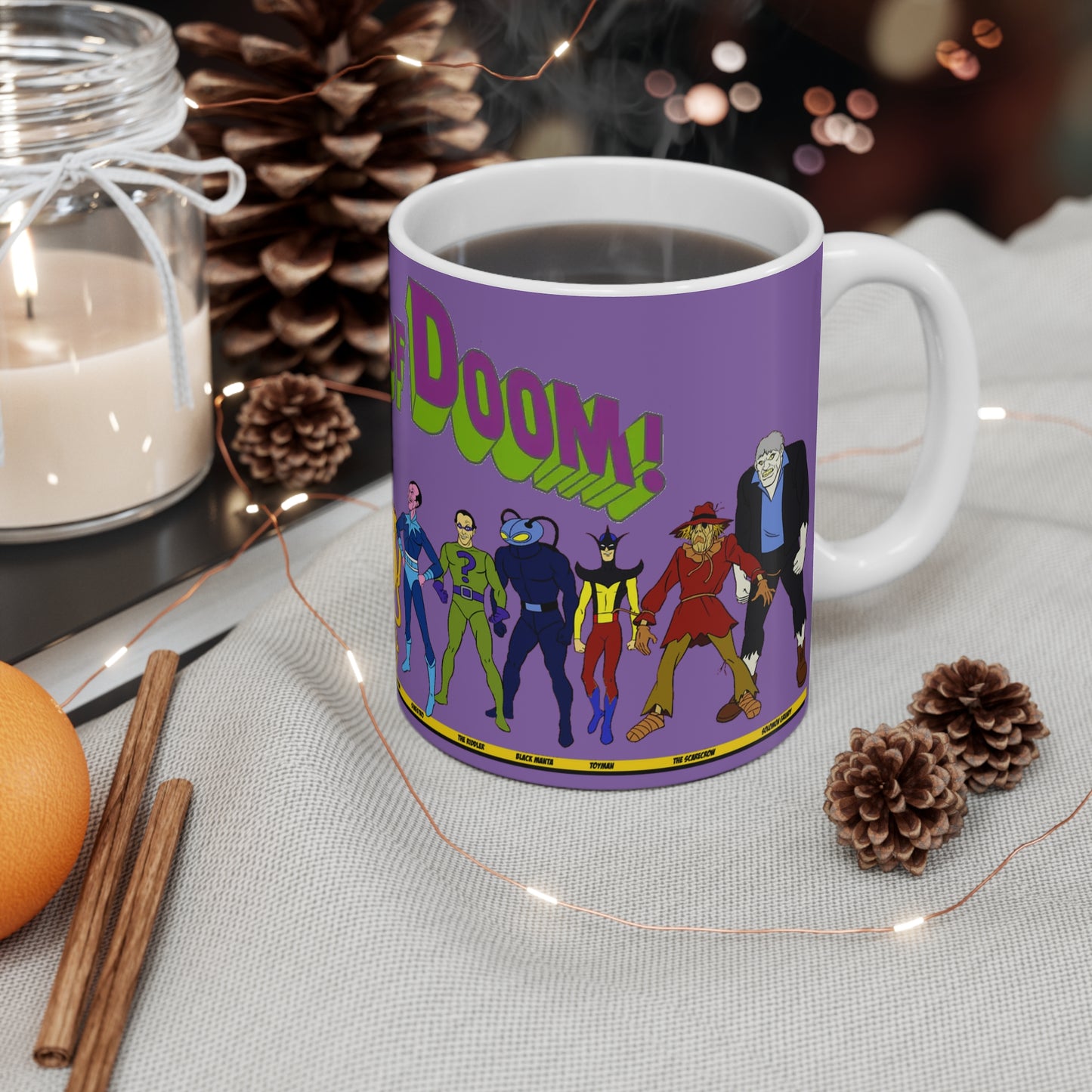 Legion of Doom Coffee Mug 11oz - Super Friends - Lex Luthor, Sinestro, Scarecrow, Grodd, Captain Cold - Hanna-Barbera - DC Comics Cartoon