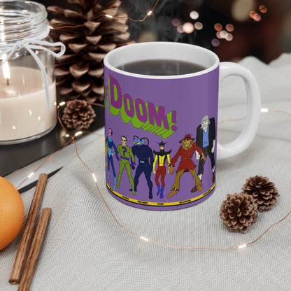 Legion of Doom Coffee Mug 11oz - Super Friends - Lex Luthor, Sinestro, Scarecrow, Grodd, Captain Cold - Hanna-Barbera - DC Comics Cartoon