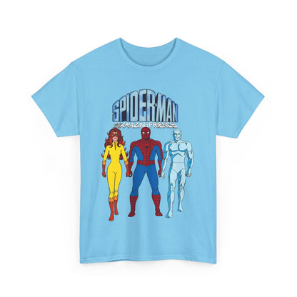 Spider-Man & His Amazing Friends T-Shirt - Spidey, Firestar, Iceman - Popular 1980s Marvel TV Cartoon - Marvel Comics