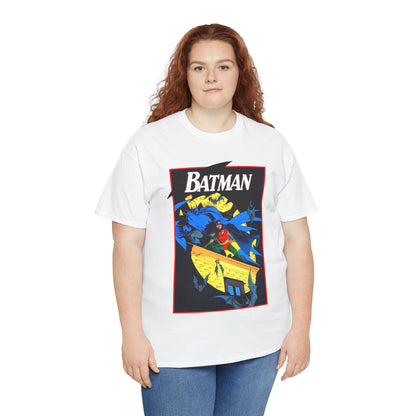 Batman & Robin T-Shirt - Norm Breyfogle Art - Surrounded by Bats in Gotham City - DC Comics