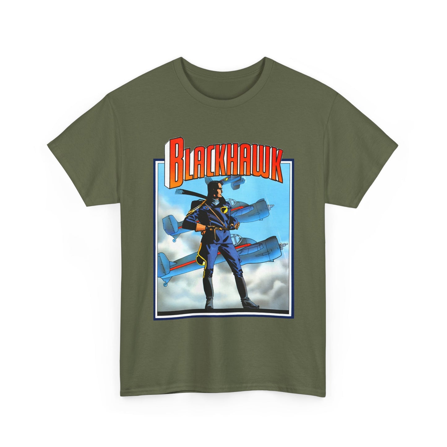 Blackhawk T-Shirt - Howard Chaykin Art - World War II Anti-Nazi Ace Pilots - DC Comics