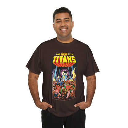 New Teen Titans T-Shirt - George Perez Art - #22 Cover - Wonder Girl, Robin, Raven, Kid Flash - Brother Blood Story - DC Comics