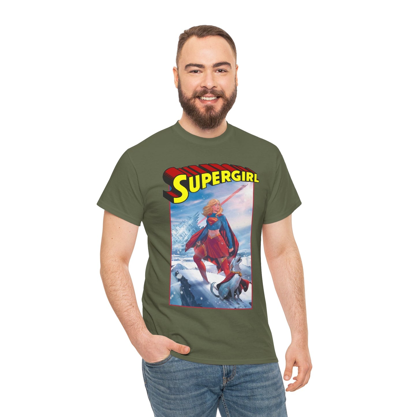 Supergirl & Krypto T-Shirt - Lucas Meyer Art - New 2026 Movie with Milly Alcock - DC Comics