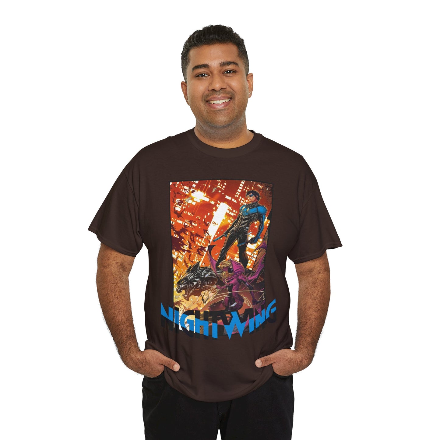 Nightwing & Spoiler T-Shirt - Jonboy Meyers Art - Gotham City & Bludhaven - DC Comics