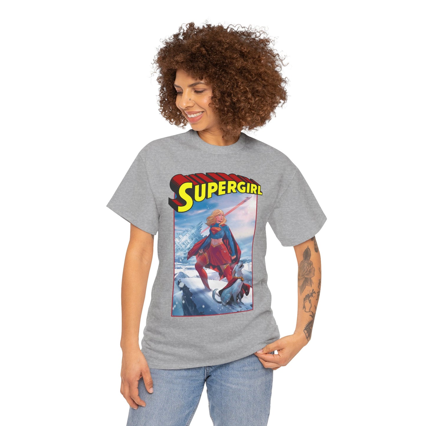 Supergirl & Krypto T-Shirt - Lucas Meyer Art - New 2026 Movie with Milly Alcock - DC Comics
