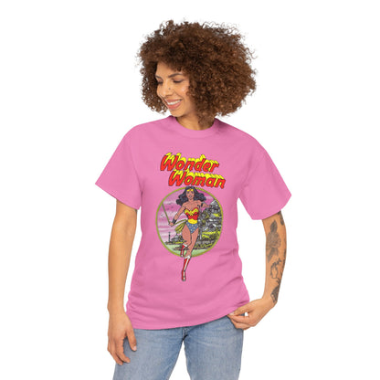 Wonder Woman T-Shirt - George Perez Art - Justice League 1980s Postcard Set - JLA Member - Diana from Themyscira - DC Comics