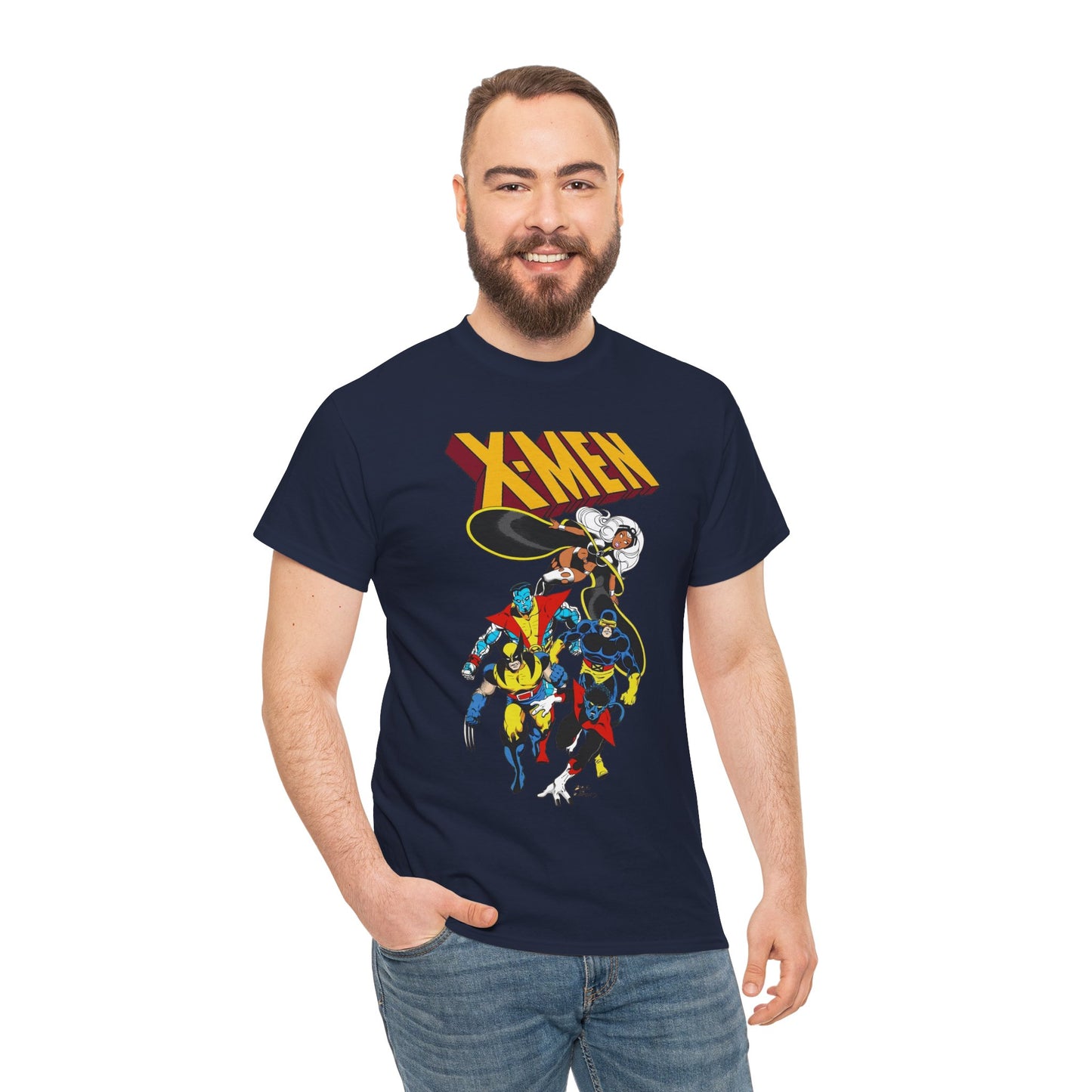 X-Men T-Shirt - John Byrne Art - Wolverine, Storm, Cyclops, Colossus, Nightcrawler - Marvel Comics Mutants