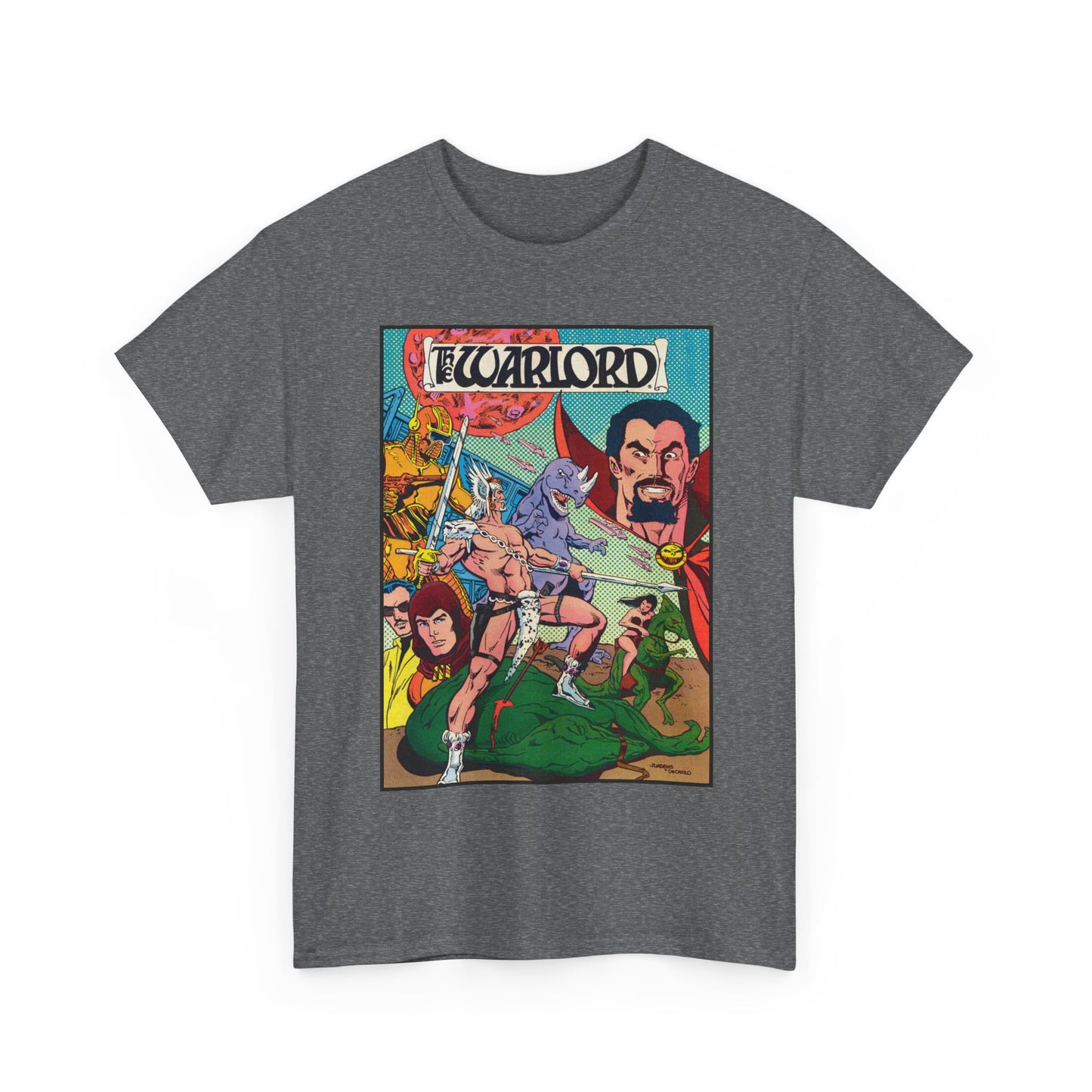 Warlord T-Shirt - Dan Jurgens Art - Travis Morgan, Skartaris, Deimos - Sword & Sorcery - DC Comics