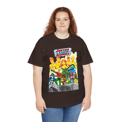 Justice League Detroit T-Shirt - Aquaman, Elongated Man, Zatanna, Vixen, Steel, Martian Manhunter, Vibe, Gypsy