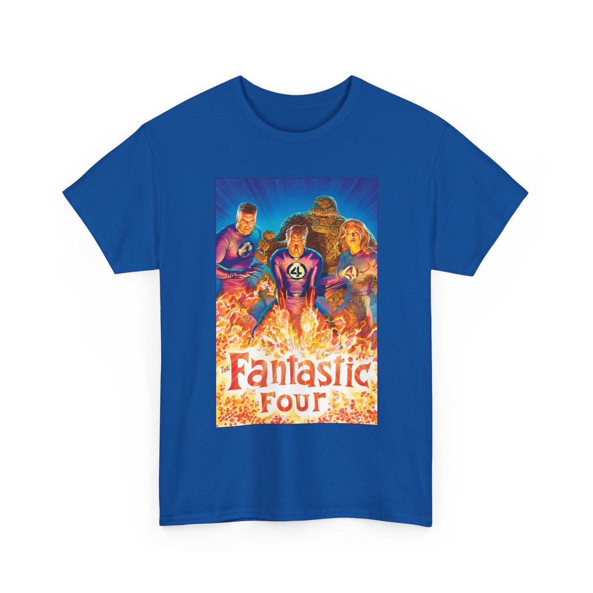 Fantastic Four T-Shirt - Alex Ross Art - Mr. Fantastic, Invisible Woman, Human Torch, The Thing - Marvel Comics