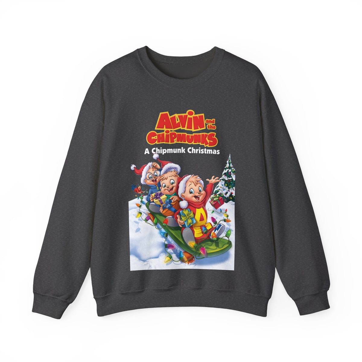 Alvin & the Chipmunks Christmas Special Heavy Blend Crewneck Sweatshirt - Alvin, Simon, Theodore Festive Holiday Cartoon