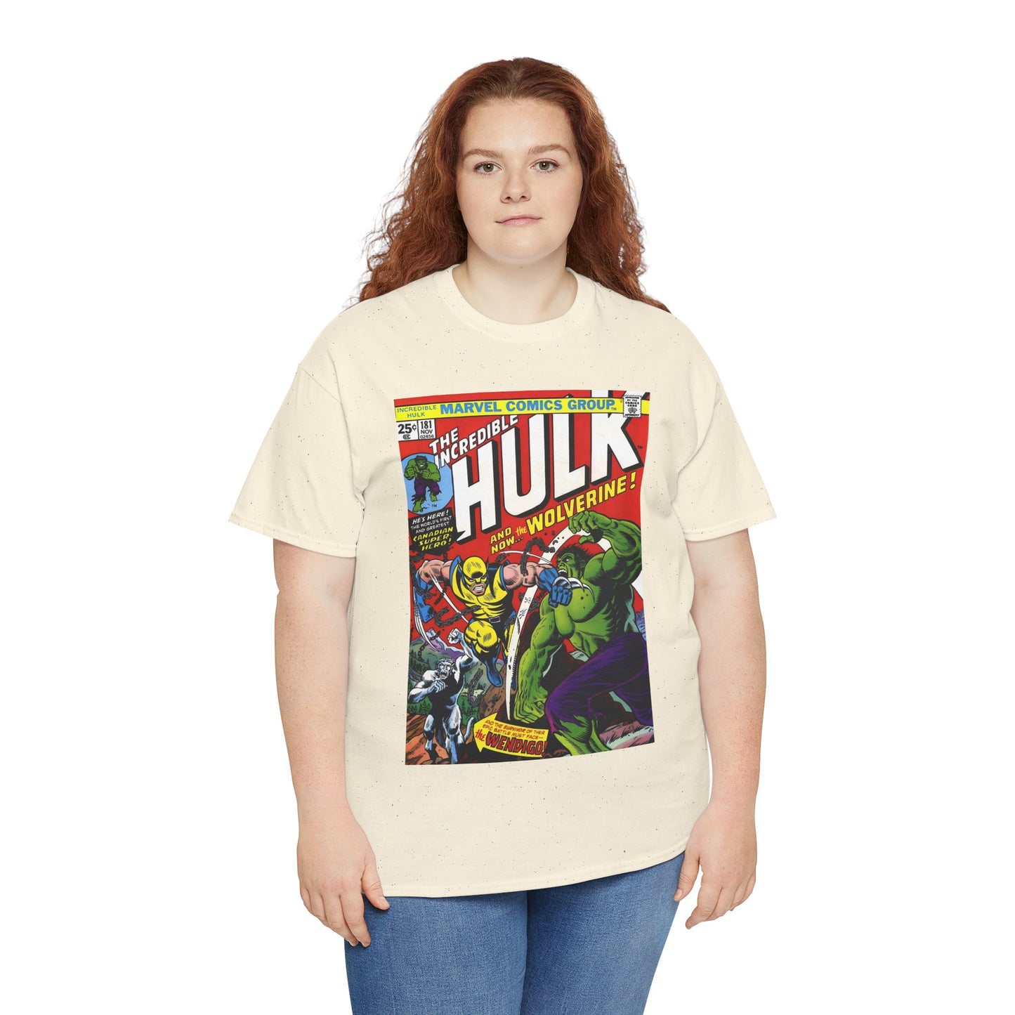 Incredible Hulk #181 T-Shirt - First Appearance of Wolverine - Vs The Wendigo - Marvel Comics