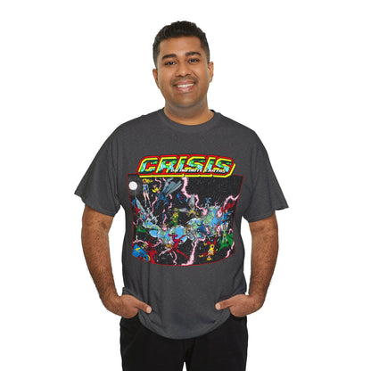 Crisis on Infinite Earths T-Shirt - George Perez Art - #1 Cover, First Issue - Harbinger, Pariah, Obsidian, Firestorm - DC Comics