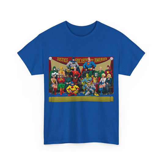 JSA T-Shirt - Sandman, Starman, Atom, Dr Fate, Mr Terrific, Flash, Green Lantern - DC Comics - Justice Society of America - Golden Age