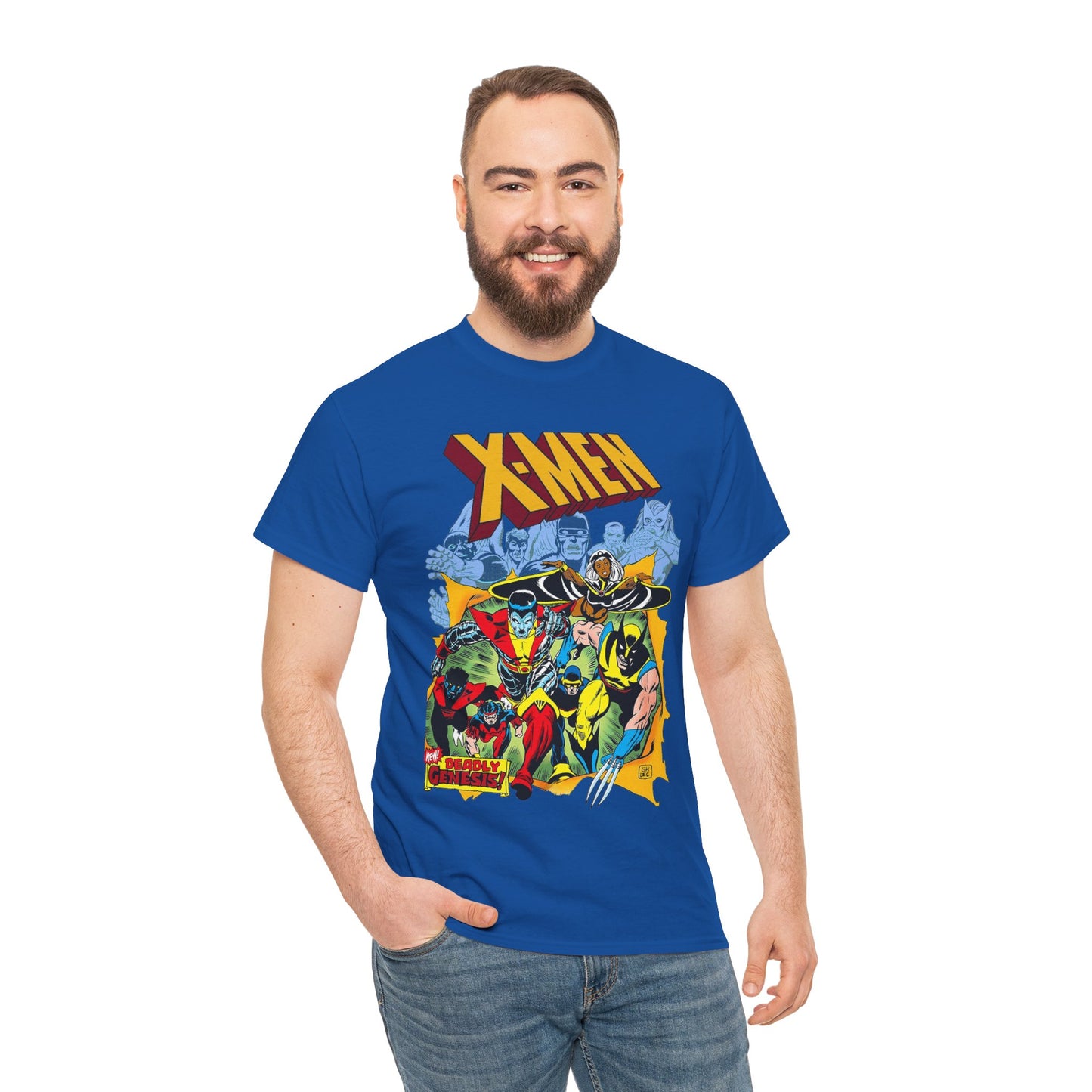 Giant-Sized X-Men T-Shirt - Dave Cockrum Art - Wolverine, Storm, Colossus, Cyclops, Nightcrawler, Thunderbird - New Chris Claremont Era - Marvel Comics