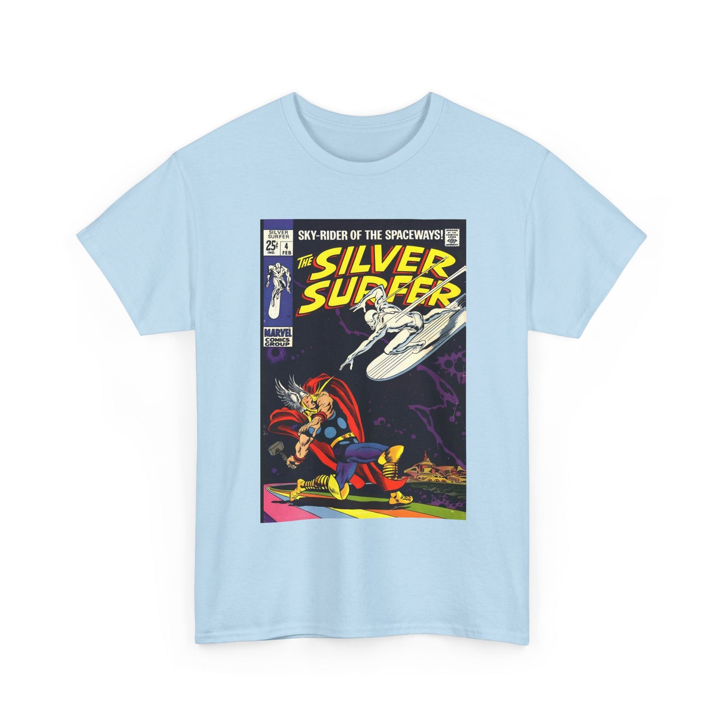 Silver Surfer #4 T-Shirt - Vs Thor - Marvel Comics