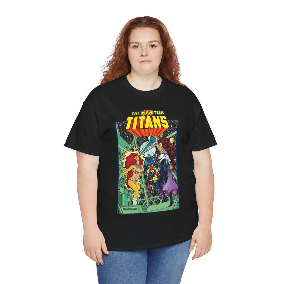 New Teen Titans T-Shirt - George Perez Art - Starfire Vs Blackfire - DC Comics