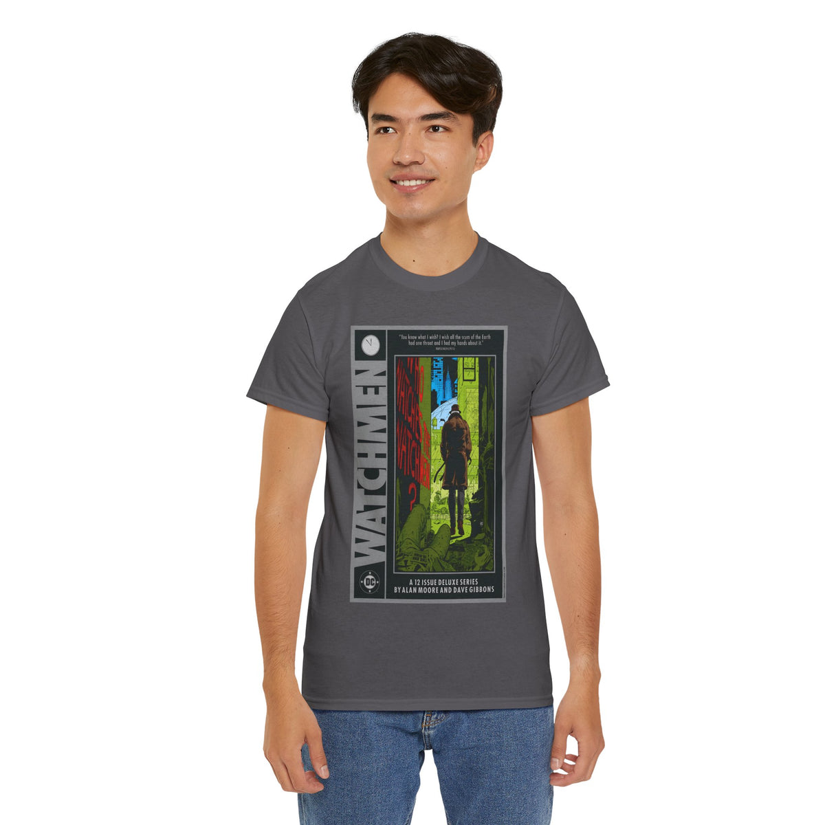 Watchmen Ad T-Shirt - Dave Gibbons Art - Rorschach - DC Comics