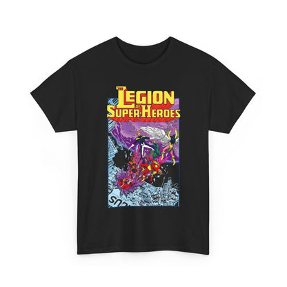 Legion of Super-Heroes T-Shirt - Pat Broderick Art - Timber Wolf, Lightning Lad, Wildfire, Dawnstar, Element Lad - LOSH - DC Comics