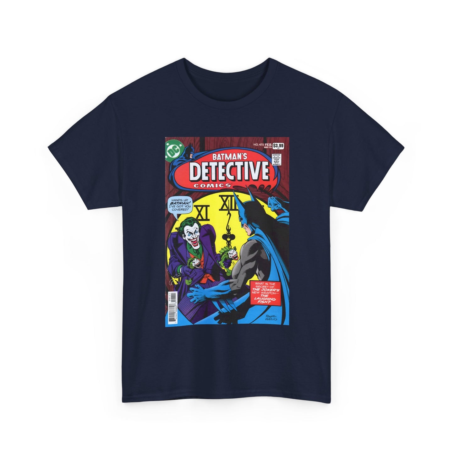 Detective Comics #475 T-Shirt - Marshall Rogers Art - Joker Appearance - The Laughing Fish - DC Comics