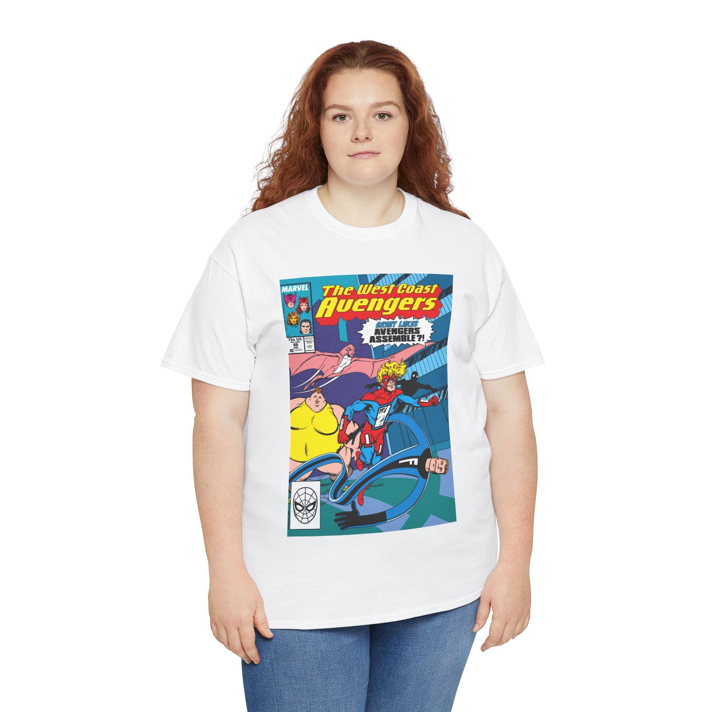 West Coast Avengers #46 T-Shirt - John Byrne Art - Great Lakes Avengers Appearance - Marvel Comics
