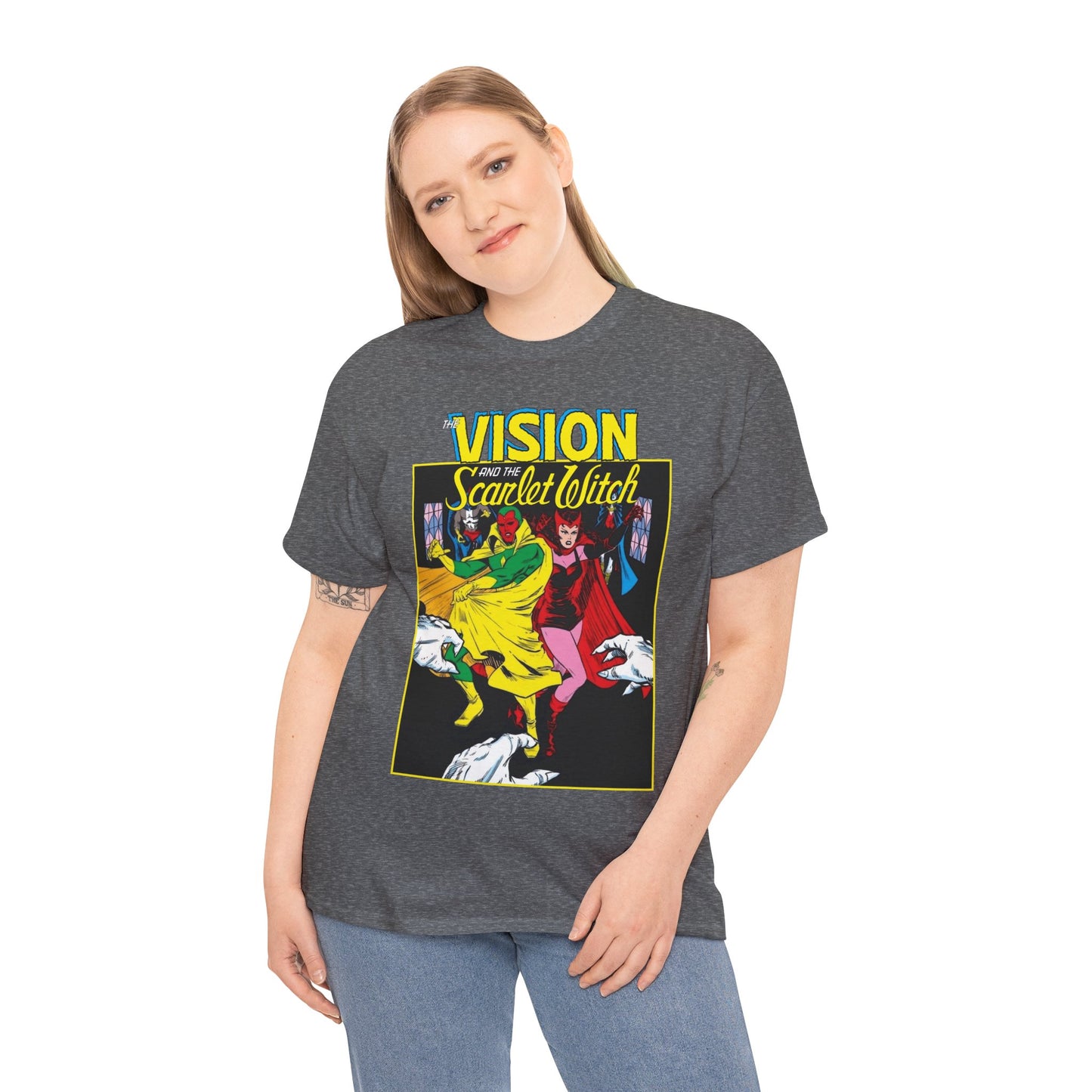 Vision & Scarlet Witch T-Shirt - Avengers Members - 1985 Cover Art - Marvel Comics