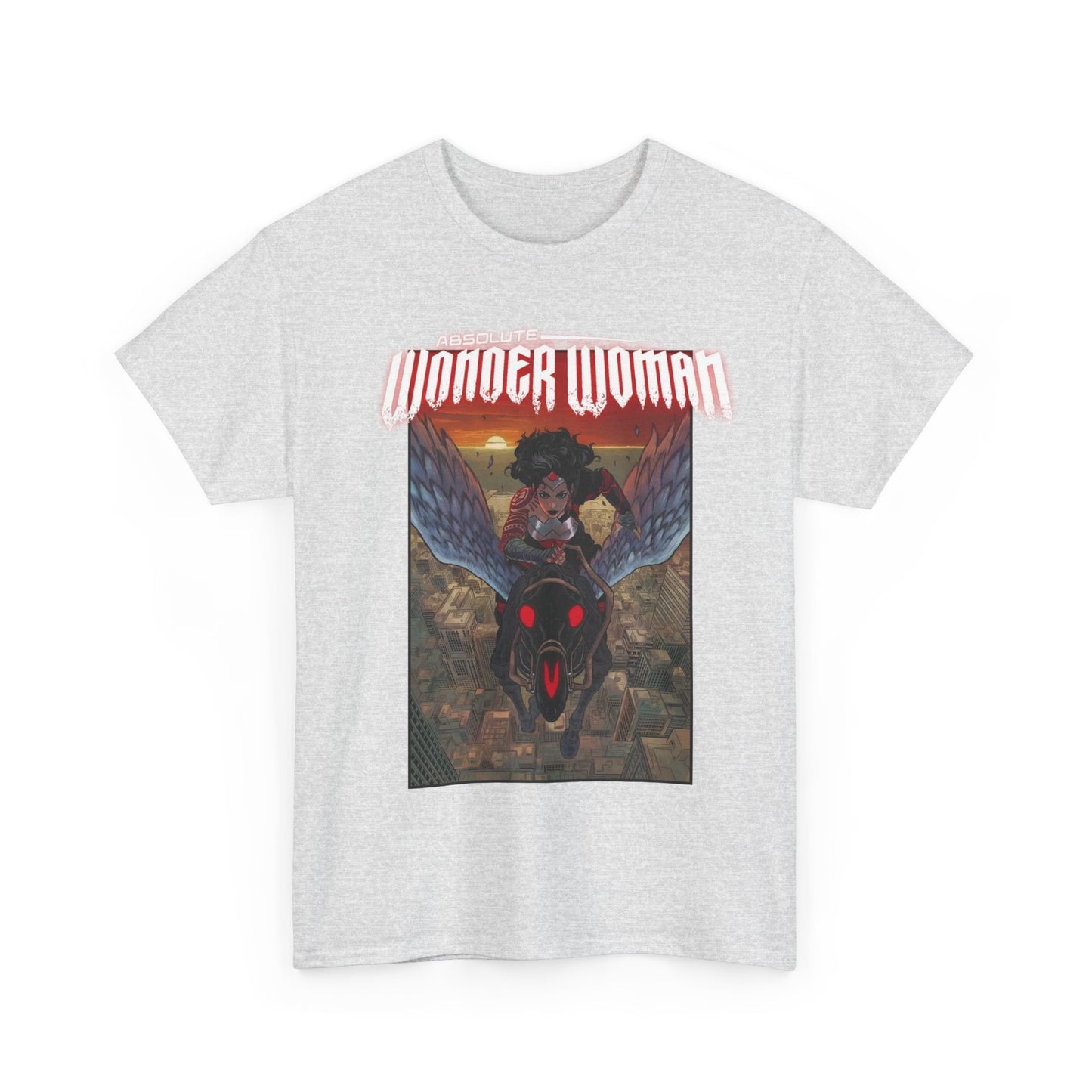 Absolute Wonder Woman T-Shirt - Hayden Sherman Art - DC Comics All-In - Raised in Hell by Circe - Riding Pegasus
