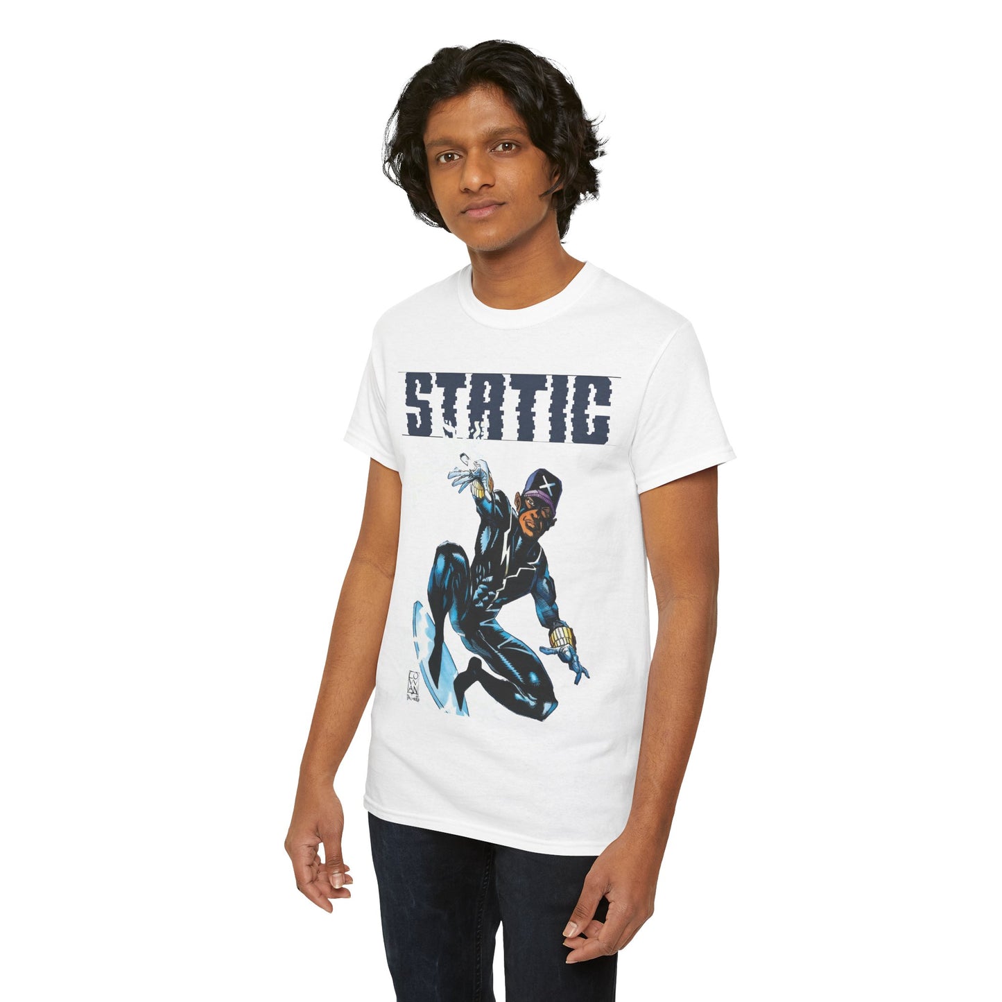 Static T-Shirt - Denys Cowan Art - DC Comics, Milestone Media - Shock to your System