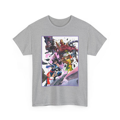 Rogue & Psylocke T-Shirt - Ripping Apart a Sentinel - X-Men Mutants - Marvel Comics