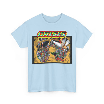 Crisis on Infinite Earths T-Shirt - George Perez & Jerry Ordway Art - The Monitor's Satellite - DC Comics