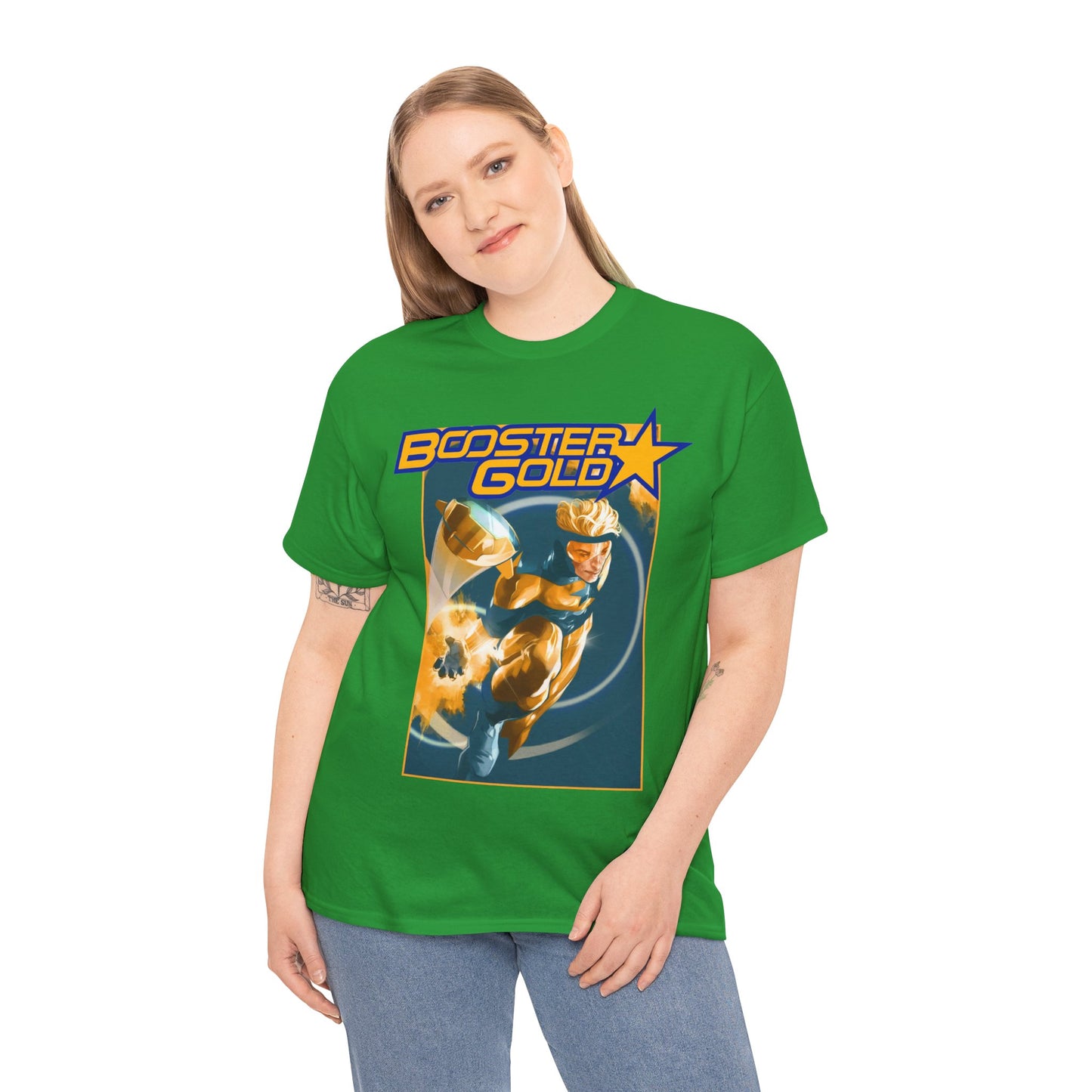 Booster Gold T-Shirt - Don Aguillo Art - Justice League: The Omega Act - DC Comics