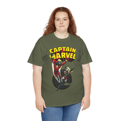 Captain Marvel T-Shirt - George Perez Art - Mar-Vell & Carol Danvers - Kree Empire - Marvel Comics