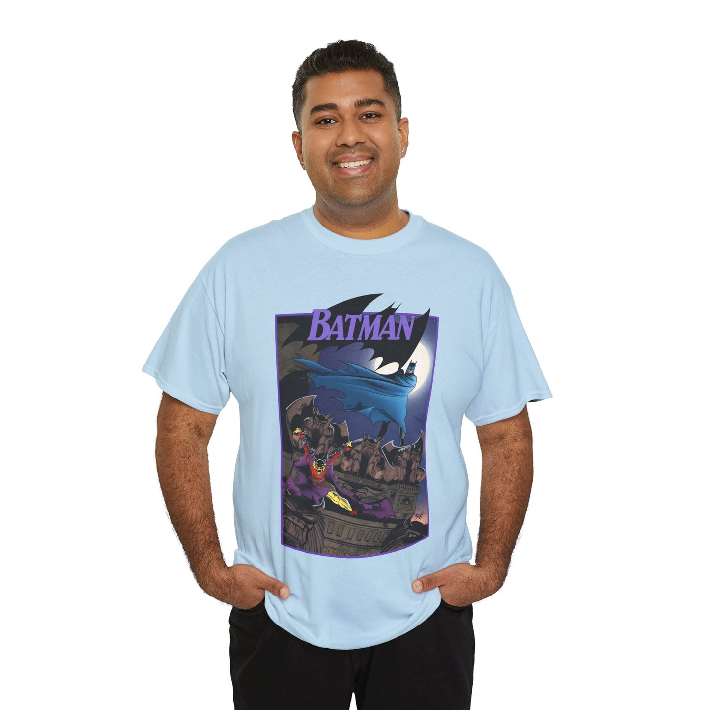 Batman T-Shirt - Norm Breyfogle Art - Etrigan, the Demon - Gotham City and Gargoyles - DC Comics
