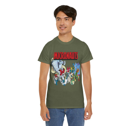 Micronauts T-Shirt - Jackson Guice Art - Arcturus Rann, Biotron, Marionette, Acroyear, Bug - Marvel Comics