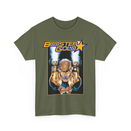 Booster Gold T-Shirt - Dan Jurgens Art - Batman & Robin in His Gauntlets - DC Comics