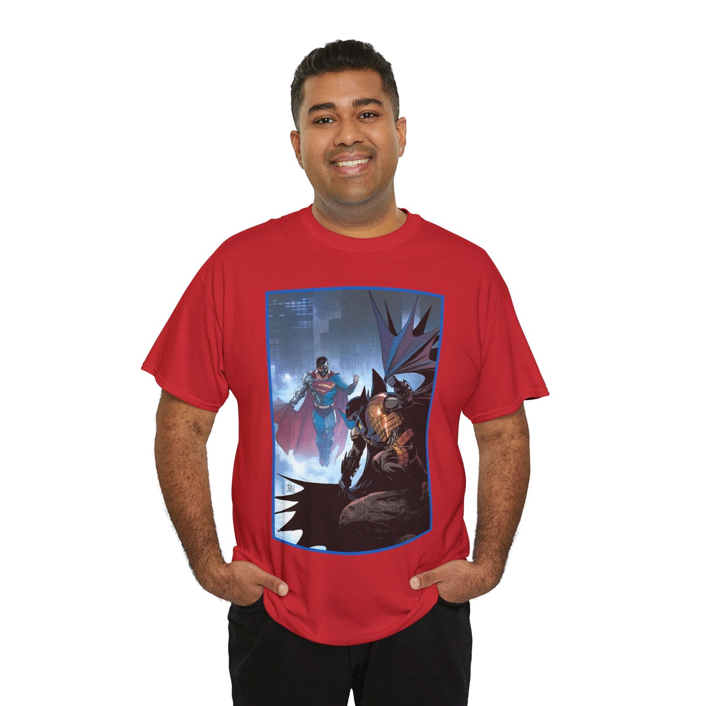 Cyborg Superman Vs Azrael Batman T-Shirt - Lee Weeks Art - Reign of the Superman, Knightfall - World's Finest Variant Cover Art - DC Comics