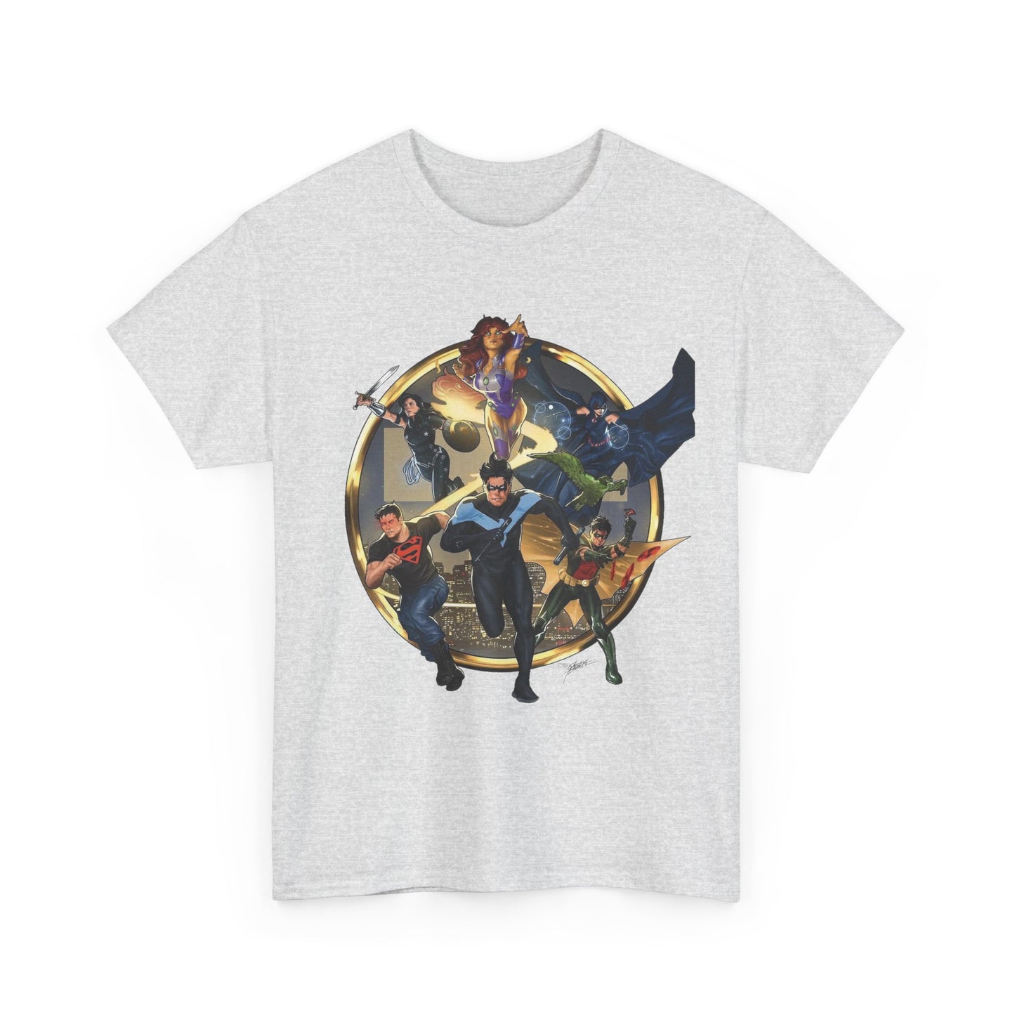 Titans T-Shirt - Taurin Clarke Art - Nightwing, Raven, Starfire, Wonder Girl, Superboy, Robin - DC Comics